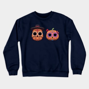 Sugar Skull Pumpkins Male And Female Crewneck Sweatshirt